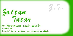 zoltan tatar business card